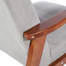 Load image into Gallery viewer, Wood Single Sofa Lounge Chair with Cushion Lounge Chairs Living and Home