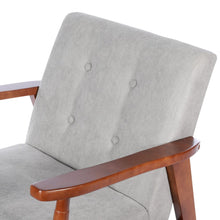 Load image into Gallery viewer, Wood Single Sofa Lounge Chair with Cushion Lounge Chairs Living and Home