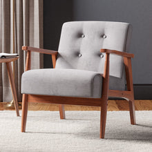 Load image into Gallery viewer, Wood Single Sofa Lounge Chair with Cushion Lounge Chairs Living and Home