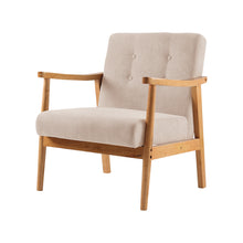 Load image into Gallery viewer, Wooden Armchair Upholstered Occasional Chair