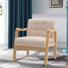 Load image into Gallery viewer, Modern Wood Frame Upholstered Armchair