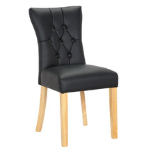 Load image into Gallery viewer, Elegant Black Dining Chair with PU Leather and Rubberwood Legs Living and Home