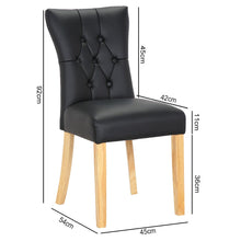 Load image into Gallery viewer, Elegant Black Dining Chair with PU Leather and Rubberwood Legs Living and Home