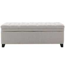 Load image into Gallery viewer, Linen Padded Cushion Bed End Bench Storage Seat Living and Home