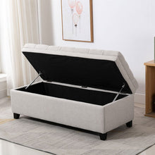Load image into Gallery viewer, Linen Padded Cushion Bed End Bench Storage Seat Living and Home