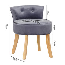 Load image into Gallery viewer, Velvet Soft Seat Low Back Vanity Stool Dressing Table Chair