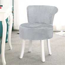 Load image into Gallery viewer, Modern Plush Upholstered Dressing Table Chair with White Legs Living and Home