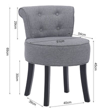 Load image into Gallery viewer, Light Grey Dressing Stool Living and Home