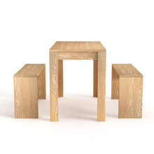 Load image into Gallery viewer, 2 Benches Nesting Style Kitchen Coffee Set Space Saving White Dining Sets Living and Home