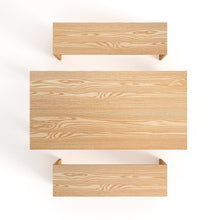 Load image into Gallery viewer, 2 Benches Nesting Style Kitchen Coffee Set Space Saving White Dining Sets Living and Home