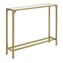 Load image into Gallery viewer, Elegant Glass Side Table with Gold Legs and Suction Cups Living and Home