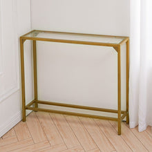 Load image into Gallery viewer, Elegant Glass Side Table with Gold Legs and Suction Cups Living and Home