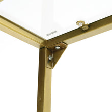 Load image into Gallery viewer, Elegant Glass Side Table with Gold Legs and Suction Cups Living and Home