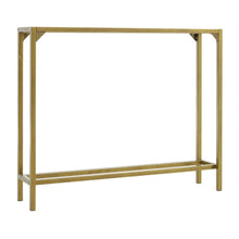 Load image into Gallery viewer, Elegant Glass Side Table with Gold Legs and Suction Cups Living and Home
