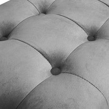 Load image into Gallery viewer, Tufted Velvet Buttoned Bench with Raised Arms