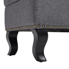 Load image into Gallery viewer, Nailhead Trim Button-Tufted Upholstered Bench Footstool