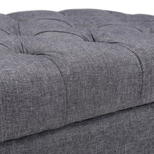 Load image into Gallery viewer, Nailhead Trim Button-Tufted Upholstered Bench Footstool