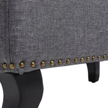 Load image into Gallery viewer, Nailhead Trim Button-Tufted Upholstered Bench Footstool