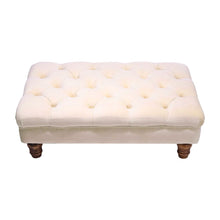 Load image into Gallery viewer, 3Ft Wide Velvet Buttoned Thick Padded Footstool Footstools Living and Home