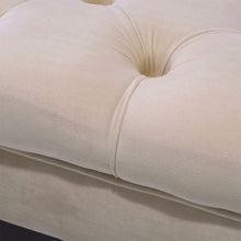 Load image into Gallery viewer, 3Ft Wide Velvet Buttoned Thick Padded Footstool Footstools Living and Home