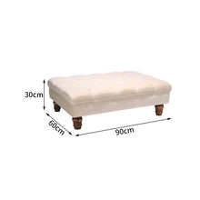 Load image into Gallery viewer, 3Ft Wide Velvet Buttoned Thick Padded Footstool Footstools Living and Home