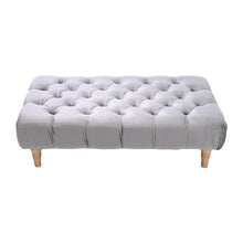 Load image into Gallery viewer, Vintage Button-tufted Rectangular Velvet Footstool