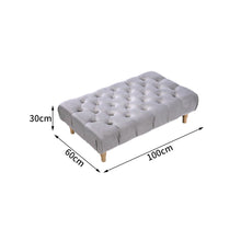 Load image into Gallery viewer, Vintage Button-tufted Rectangular Velvet Footstool