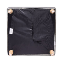 Load image into Gallery viewer, Velvet Upholstered Square Footstool with Wooden Legs Living and Home