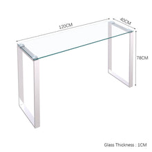 Load image into Gallery viewer, Modern Tempered Glass End Table with Chrome Base Living and Home