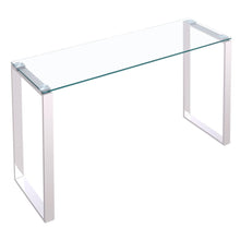 Load image into Gallery viewer, Modern Tempered Glass End Table with Chrome Base Living and Home