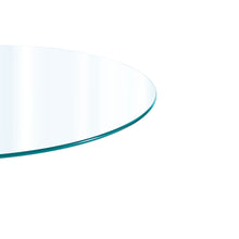 Load image into Gallery viewer, Small Round Clear Glass Top Dining Table with Pedestal Base