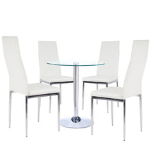 Load image into Gallery viewer, Small Round Clear Glass Top Dining Table with Pedestal Base