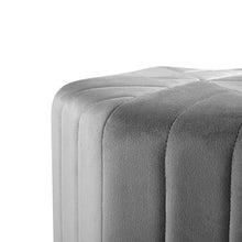 Load image into Gallery viewer, Minimal Hexagonal Velvet Footstool Ottoman with Stripes