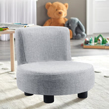 Load image into Gallery viewer, Linen Upholstered Rectangular Footstool with Wooden Legs Living and Home