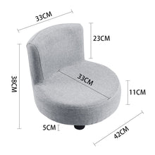 Load image into Gallery viewer, Linen Upholstered Rectangular Footstool with Wooden Legs Living and Home