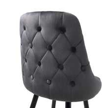 Load image into Gallery viewer, 3ft Height Bar Stools with Footrest Set of 2 Velvet Padded Bar Stools Living and Home