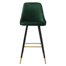 Load image into Gallery viewer, 3ft Height Bar Stools with Footrest Set of 2 Velvet Padded Bar Stools Living and Home