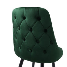Load image into Gallery viewer, 3ft Height Bar Stools with Footrest Set of 2 Velvet Padded Bar Stools Living and Home
