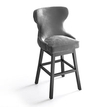 Load image into Gallery viewer, Modern Counter Height Velvet Swivel Bar Stool Set of 2 Kitchen & Dining Room Chairs Living and Home