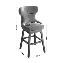 Load image into Gallery viewer, Modern Counter Height Velvet Swivel Bar Stool Set of 2 Kitchen & Dining Room Chairs Living and Home