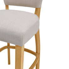 Load image into Gallery viewer, Set of 2 Linen Bar Stool Bar Height for Kitchen Island Cafe