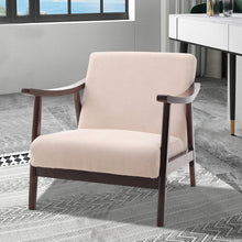 Load image into Gallery viewer, Wooden Single Armchair Sofa Accent Chair Fabric