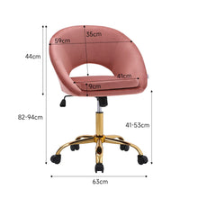 Load image into Gallery viewer, Velvet Swivel Office Chair Height Adjustable Home Office Chairs Living and Home
