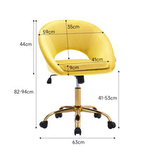 Load image into Gallery viewer, Velvet Swivel Office Chair Height Adjustable Home Office Chairs Living and Home