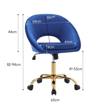 Load image into Gallery viewer, Velvet Swivel Office Chair Height Adjustable Home Office Chairs Living and Home