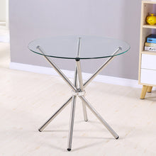 Load image into Gallery viewer, Tempered Glass Crossover Round Dining Table