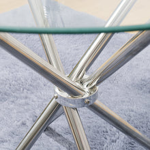 Load image into Gallery viewer, Tempered Glass Crossover Round Dining Table