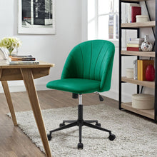 Load image into Gallery viewer, Modern Green Office Chair with Velvet Upholstery and Rolling Base Living and Home