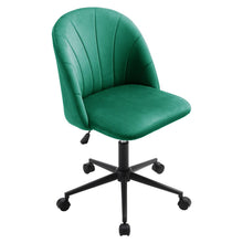 Load image into Gallery viewer, Modern Green Office Chair with Velvet Upholstery and Rolling Base Living and Home