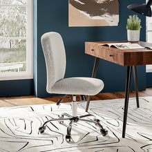 Load image into Gallery viewer, Super Comfy Plush Office Chair with Wheels No Arms